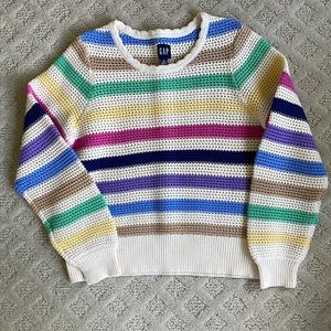 Gap crochet striped sweater